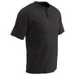 Champro Turn Two Lightweight Polyester Baseball/Softball Jersey, Adult 3X-Large, Black