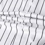 MESOSPERO Mens Button Down Shirts Short Sleeve Sports Uniforms Blank Baseball Jersey S-XXXL (White Stripe Shirt, XX-Large)