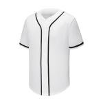 PSOOO Mens Baseball Jersey Button Down Shirts Short Sleeve Hipster Hip Hop Sports Uniforms White
