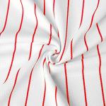 Blank Baseball Button Down Jersey Plain Short Sleeve Hipster Hip Hop T Shirts Jersey (XXX-Large, Red-Stripe)