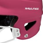 Rawlings | COOLFLO HIGHLIGHTER Batting Helmet | Face Guard Included | One Size Fits Most 6 1/2"-7 1/2" | Matte Pink
