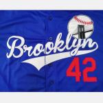 Men's Blue 42 Baseball Button Down Jersey 90s Hip Hop Baseball Jerseys Shirts Stitched (Blue, Size 3XL)