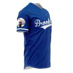Men's Blue 42 Baseball Button Down Jersey 90s Hip Hop Baseball Jerseys Shirts Stitched (Blue, Size 3XL)