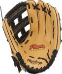 Rawlings | Player's Series Youth Baseball Glove | 11.5" | Left Hand Throw | Camel/Black