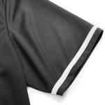 babyhealthy Womens Baseball Jersey Button Down Plain Softball Hip Hop Tshirts Sports Active Tee Black