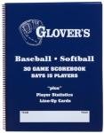 Glover's Scorebooks 9 to 15 Player Baseball/Softball Scorebook (30 Games)