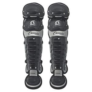 Champion Sports 11"L Double Knee Full Wing Shin Guards with Wrap-around Padding - Ages: 7-9