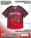 Marvel Mens Baseball Jersey - Avengers Spider Man Venom Hipster Hip Hop Button Up Baseball Jersey Men (Sizes: S-4XL), Size Medium, Spiderman Web