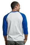 TOP PRO Men's 3/4 Sleeve Casual Raglan Jersey Baseball Tee Shirt (XL, Royal Blue/White)
