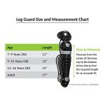 Champion Sports 11"L Double Knee Full Wing Shin Guards with Wrap-around Padding - Ages: 7-9