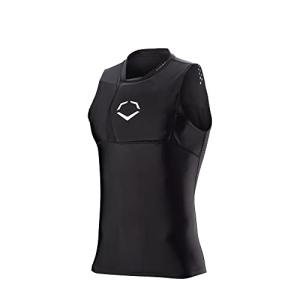 EvoShield Adult NOCSAE® Protective Chest Guard Shirt - Adult Small, Black
