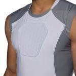 McDavid Chest Protector, HEX Baseball Chest Protector Adult Sizes. Heart Guard Sternum Protection Compression Shirts, Padded Football Shirt for Lacrosse, Softball, Paintball, Rugby & More White/Grey