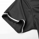 CUTHBERT Solid Baseball Jersey Shirt for Men and Women, Plain Short Sleeves Button Down T-Shirt(Black L)