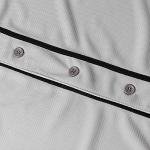 MESOSPERO Plain Button Down Blank Baseball Jersey Short Sleeve Hipster Hip Hop T Shirts (Small, Grey)