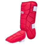 G-Form Elite Batter's Leg Guard - Baseball Leg Guard with Adjustable Straps - LH Hitter, Red, Youth