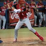 G-Form Elite Batter's Leg Guard - Baseball Leg Guard with Adjustable Straps - LH Hitter, Red, Youth