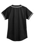 Amzdest 90s Clothing for Women, Unisex Hip Hop Party, Bel Air 23 Baseball Jersey Short Sleeve Button Down Shirt (23Black, Large)