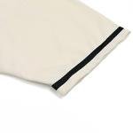 DEHANER Cream Plain Baseball Jersey for Men Women Dad Hip Hop Hipster Button Down T-Shirt Sports Uniforms Streetwear Black Stripe-Cream Jersey Size Large