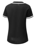 YWIES Womens Button Down Black Baseball Jersey, Blank Softball Team Uniform, Hip Hop Hipster Short Sleeve Active Shirts