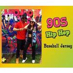 Amzdest 90s Clothing for Women, Unisex Hip Hop Party, Bel Air 23 Baseball Jersey Short Sleeve Button Down Shirt (23Black, Large)