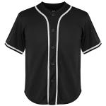 Ayoubaus Youth Blank Baseball Jersey, Shirts Kid's Short Sleeve Children's Sports Jersey (XLLarge, Black)