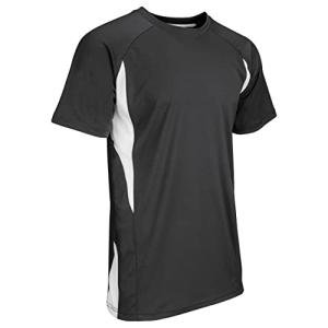 Champro Top Spin Lightweight Polyester Baseball Jersey, Adult 2X-Large, Black,White