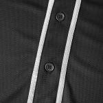 Ayoubaus Youth Blank Baseball Jersey, Shirts Kid's Short Sleeve Children's Sports Jersey (XLLarge, Black)