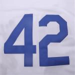UNLC Jackie Robinson #42 Baseball Jersey – Embroidered Throwback with Legacy Patch, White, Stitched Letters, Adult, X-Large