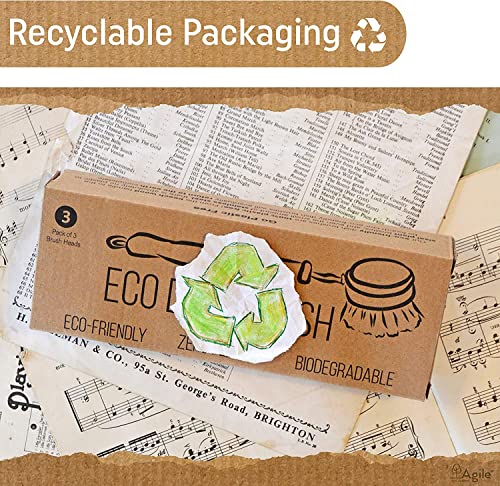 Wooden Dish Brush and Eco Sponge Set