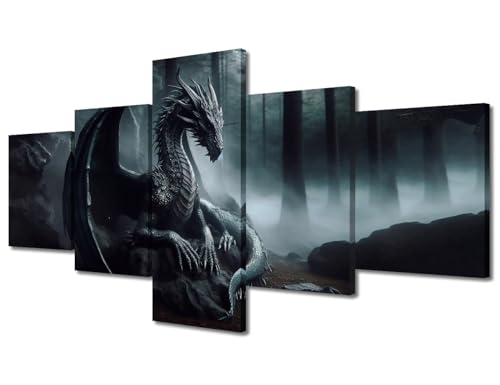 Magical Dragon Canvas Wall Art Multi-Panel Decor