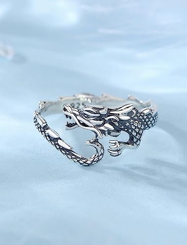Mystical Dragon Ring for Women in Sterling Silver