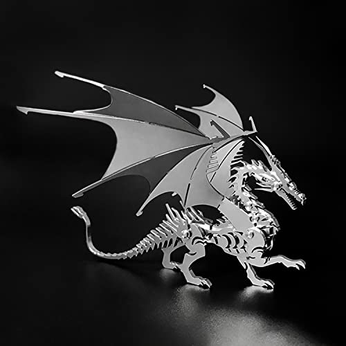 3D Metal Dragon Puzzle - DIY Art & Decor