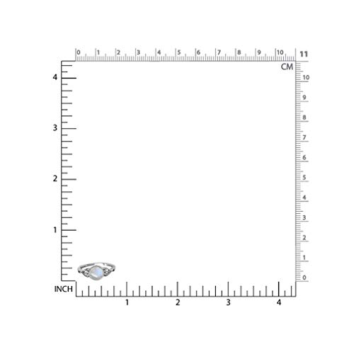 Victorian Style Moonstone Sterling Silver Ring Size 8