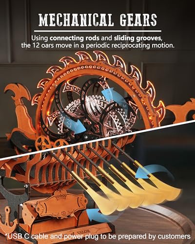 Viking Dragon Ship 3D Mechanical Wooden Puzzle