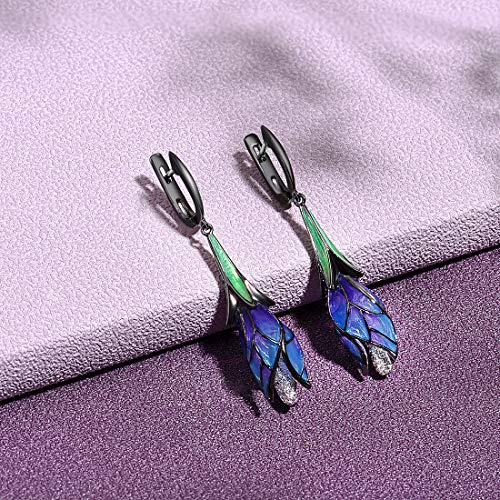 Mythical Tulip Dangle Earrings in Sterling Silver