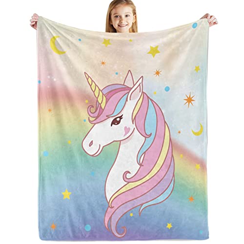 Mythical Horse Plush Throw Blanket for Girls