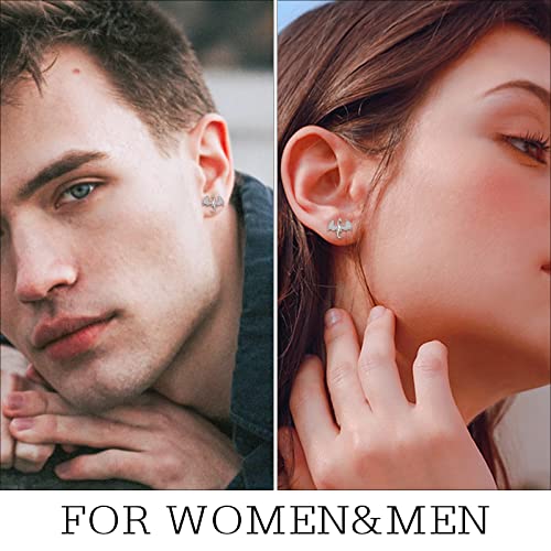 Sterling Silver Pterosaur Dragon Stud Earrings