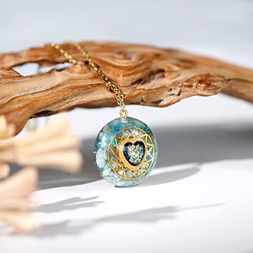 Mythical Heart Orgone Pendant Necklace with Healing Crystals