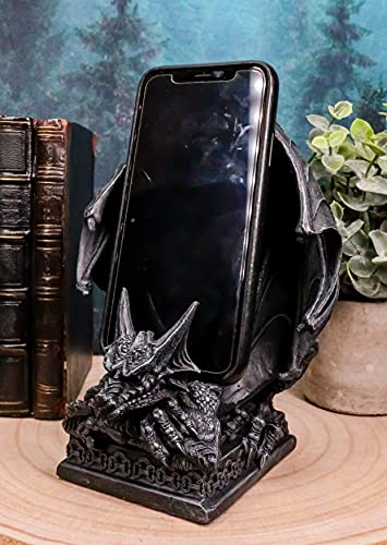Crouching Dragon Cell Phone Holder Statue Decor