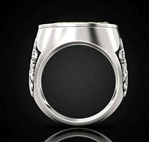 Punk Wolf Head Stainless Steel Ring for Men
