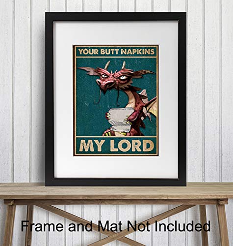 Your Butt Napkins, My Lord - Dragon Wall Art
