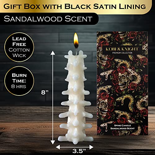 Kobi & Knight Sandalwood Vertebra Candle - Gothic Decor
