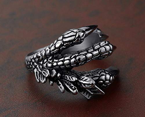 Vintage Silver Dragon Claw Adjustable Ring