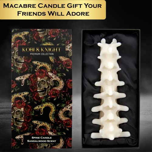 Kobi & Knight Sandalwood Vertebra Candle - Gothic Decor