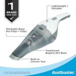 BLACK+DECKER dustbuster Cordless Handheld Vacuum, Portable Car Vacuum Cordless Rechargeable, Wall Mount, Strong Suction QuickClean (HNVC215B10)