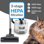 Prolux Tritan Bagged Canister Vacuum Cleaner with Sealed HEPA Filtration, 5-Speed Motor, Best Rated Canister for Pet Hair and Home Cleaning