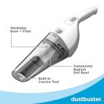 BLACK+DECKER Cordless Lithium Handheld Power Vacuum with Wall Mount Base and Charger, White (HNV220BCZ10FF)