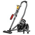 OVENTE Bagless Canister Vacuum Cleaner with 3L Dust Cup, Powerful Suction, Telescoping Wand, Retractable Cord and Accessories, 1400W Lightweight Cleaning Machine for Carpet & Hard Floor, Black ST2620B