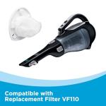 BLACK+DECKER dustbuster 20V Hand Vacuum Cordless Rechargeable, Car Vacuum Portable, Powerful Suction AdvancedClean Hand Vac with Extendible Crevice Tool, Flip-Up Brush and Charging Base (BDH2000L)