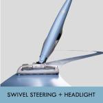 Kenmore DS1020 16V Cordless Stick Vacuum Lightweight 2-in-1 Handheld, LED Headlight with 2-Speed Power Control for Hardwood Floor, Carpet & Pet Hair, 16 Volts, Gray-Blue